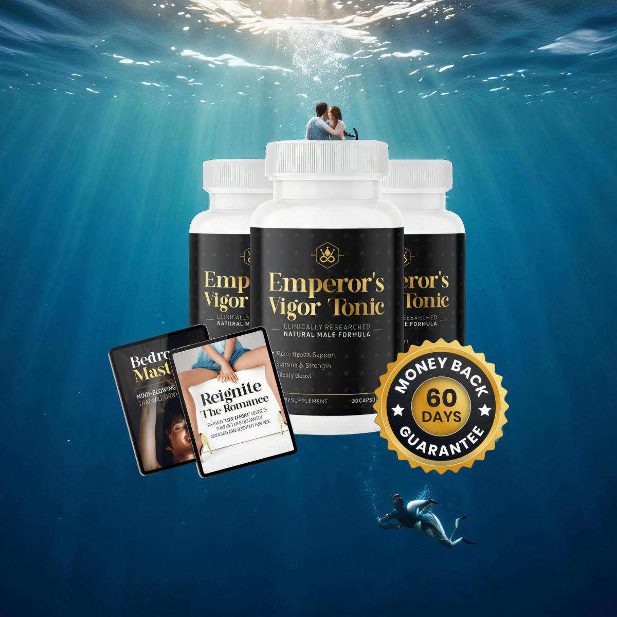 Emperor's Vigor Tonic - 3 Bottles + 2  Ebooks