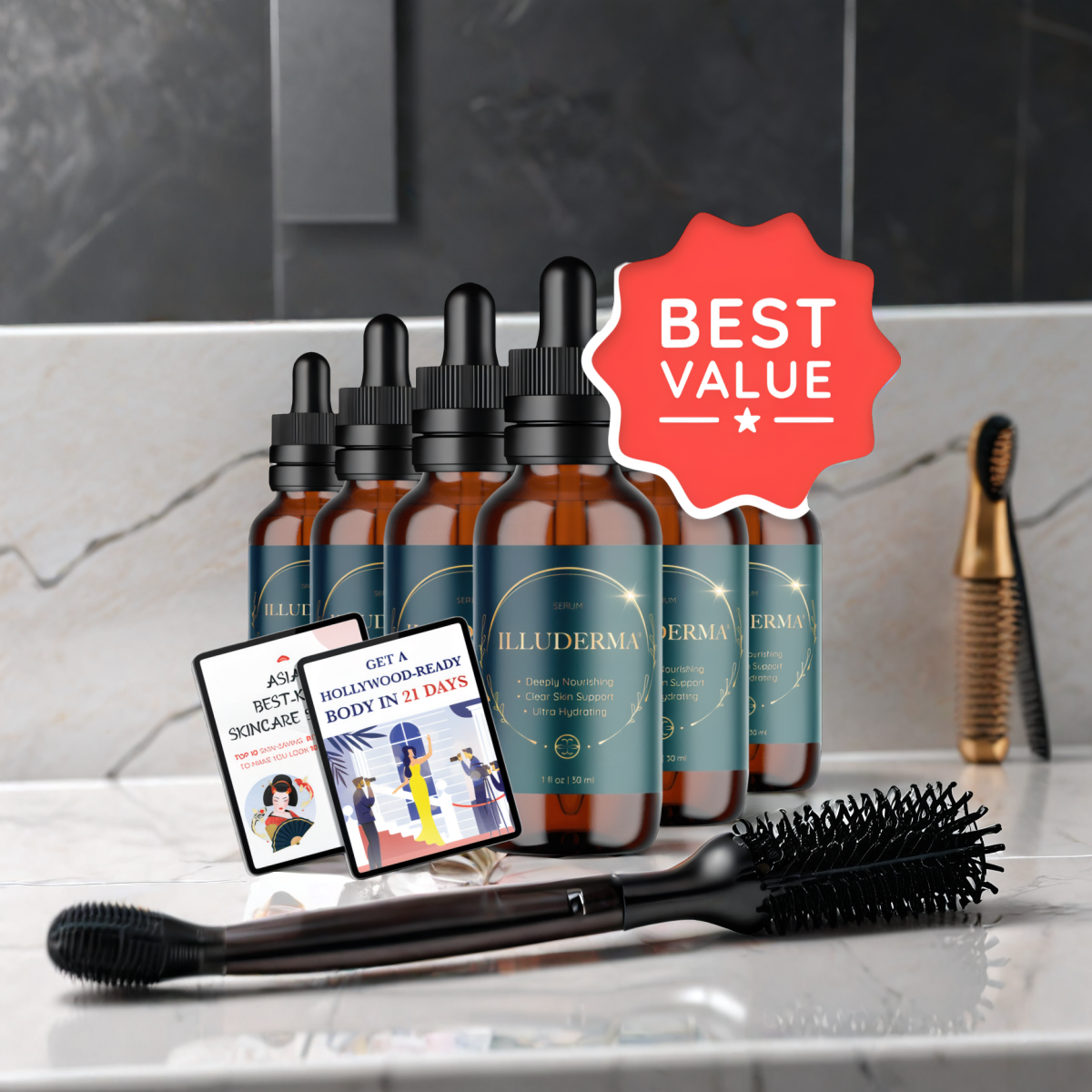 Illuderma - 6 Bottles + 2  Ebooks