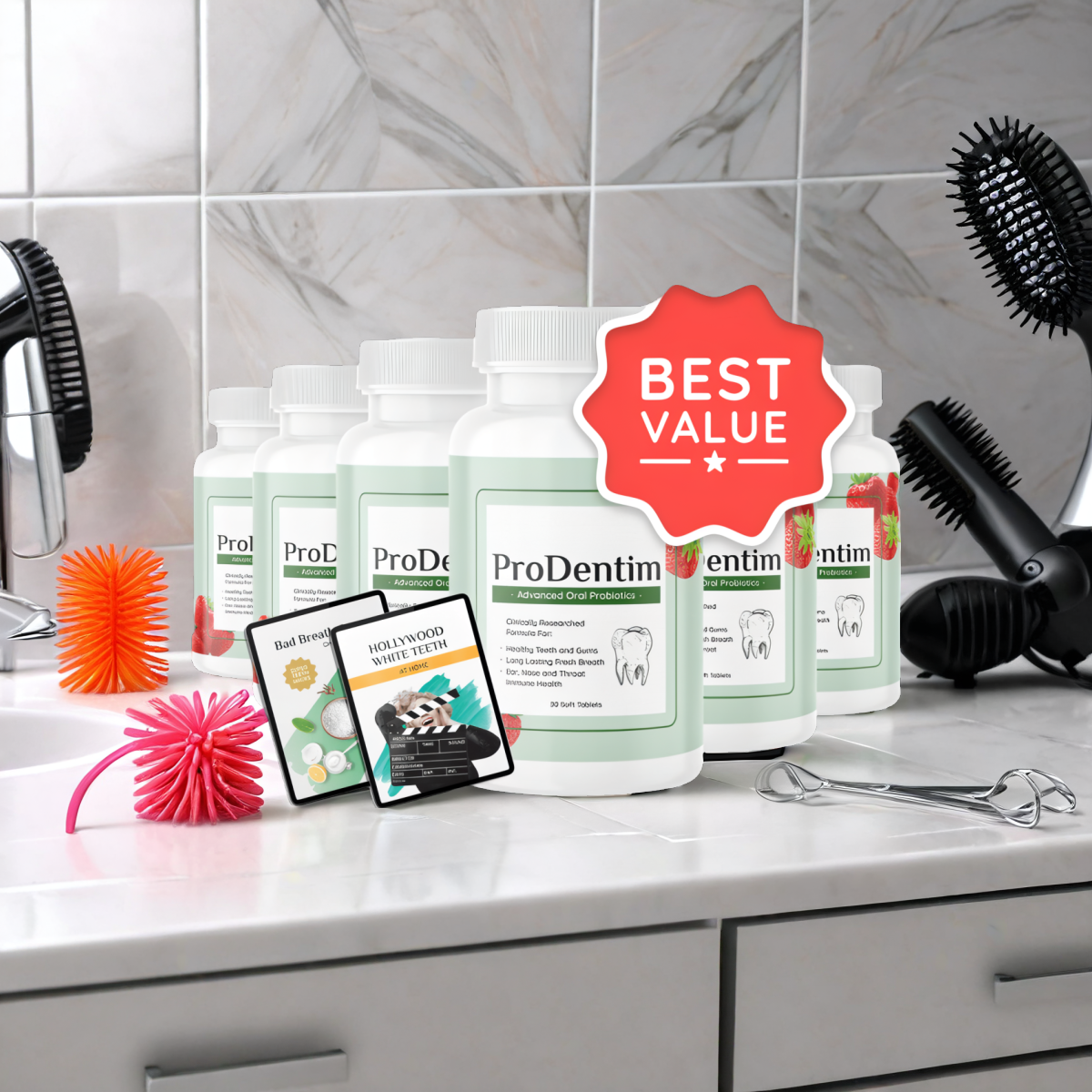 ProDentim - 6 Bottles + 2  Ebooks